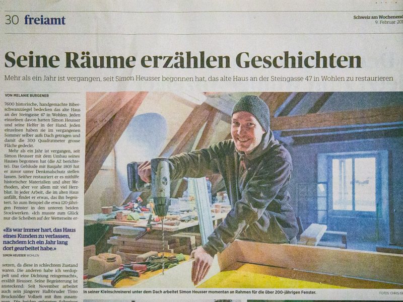 Artikel in der Aargauer Zeitung